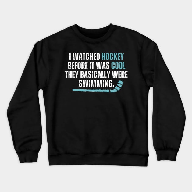 Funny Hockey Fans Pun Crewneck Sweatshirt by Illustradise